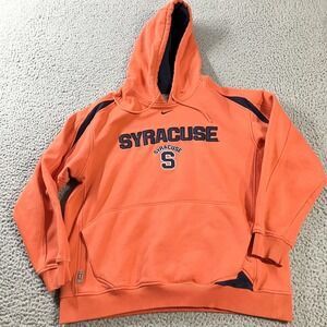 Syracuse Orange Nike Hoodie Sweatshirt Mens Medium Orange Center Swoosh Y2k
